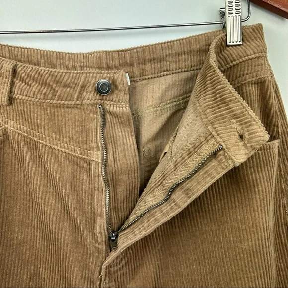 NWT Altar’d State Gabrielle corduroy midi slit skirt size L in taupe 100% cotton - Picture 8 of 13